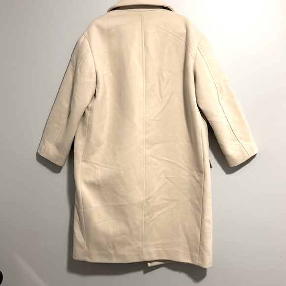 NWT ZARA Oversized Vanilla/Cream Coat with Pockets Size L, M, S - Picture 9 of 14